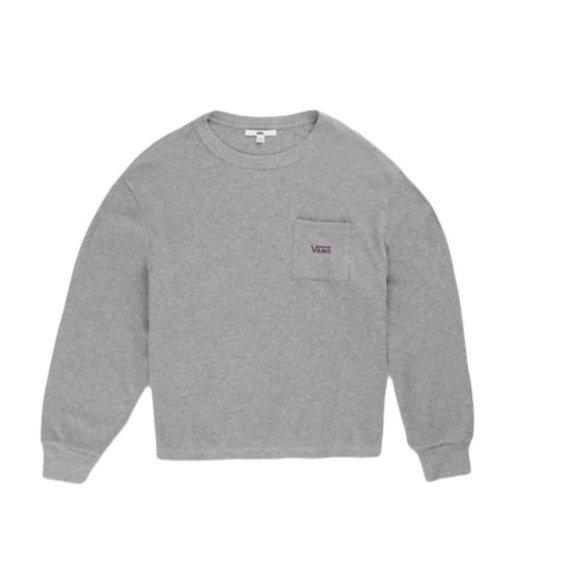 💖MEGA SALE💖Vans Basil Ls Therma Women  Gray Skateboarding Sweater VN0A4PQWGRH - Picture 1 of 5